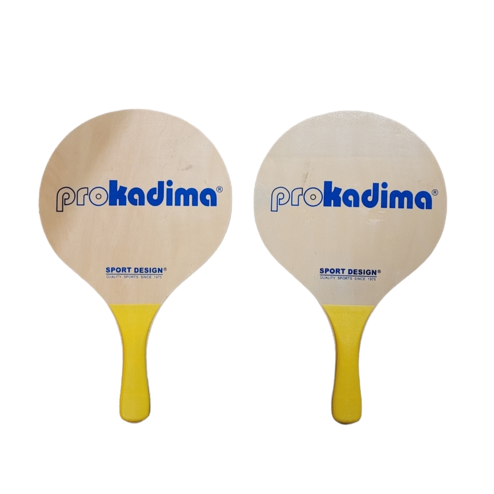 Pro Kadima Beach Backyard Paddles Game Back Yard Game 2 Wood Paddles Ball Set